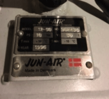 Older Jun-Air 12-50 info plate