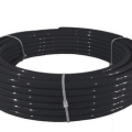 Coil of black polyethylene air tube