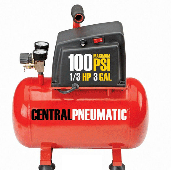 Central Pneumatic 3 gallon portable air compressor