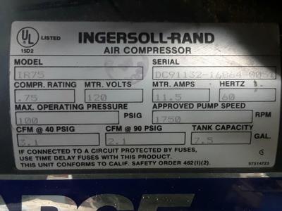 Charge Air Pro Compressor Label