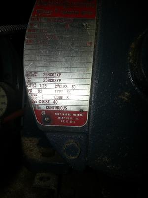 Honeywell Air Compressor Information Plate