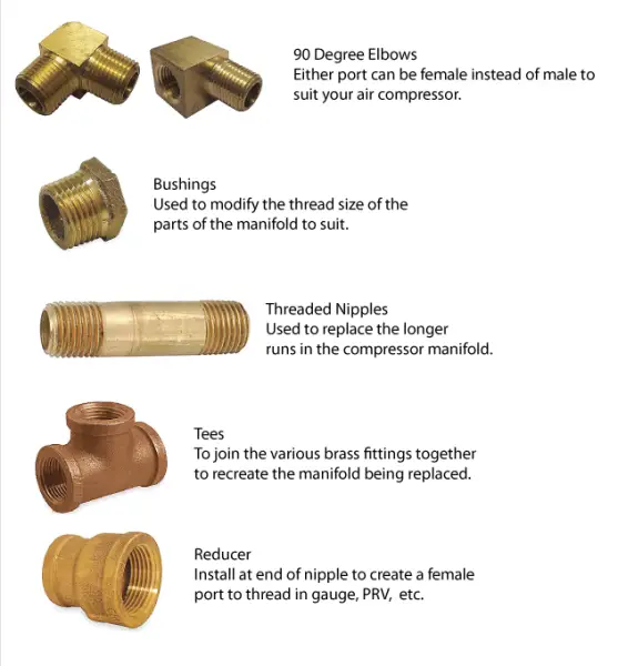 Make Your Own Compressor Manifold Brass Fittings