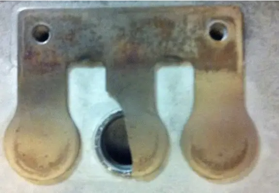 Closeup View Of Broken Air Compressor Valve Plate
