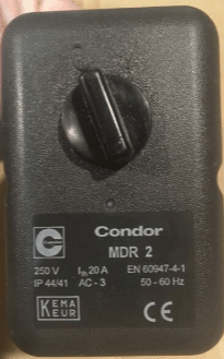 Condor MD2 pressure switch