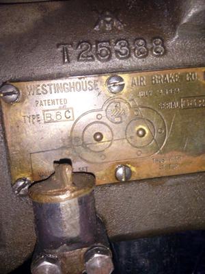 Westinghouse Air Brake Company compressor plate