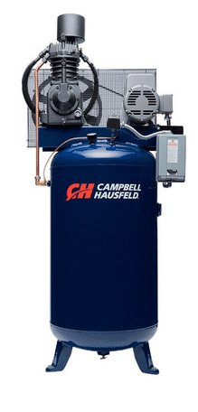 New Campbell Hausfeld 7.5 HP compressor with vertical tank