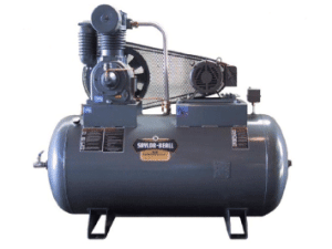 Saylor Beall horizontally mounted air compressor